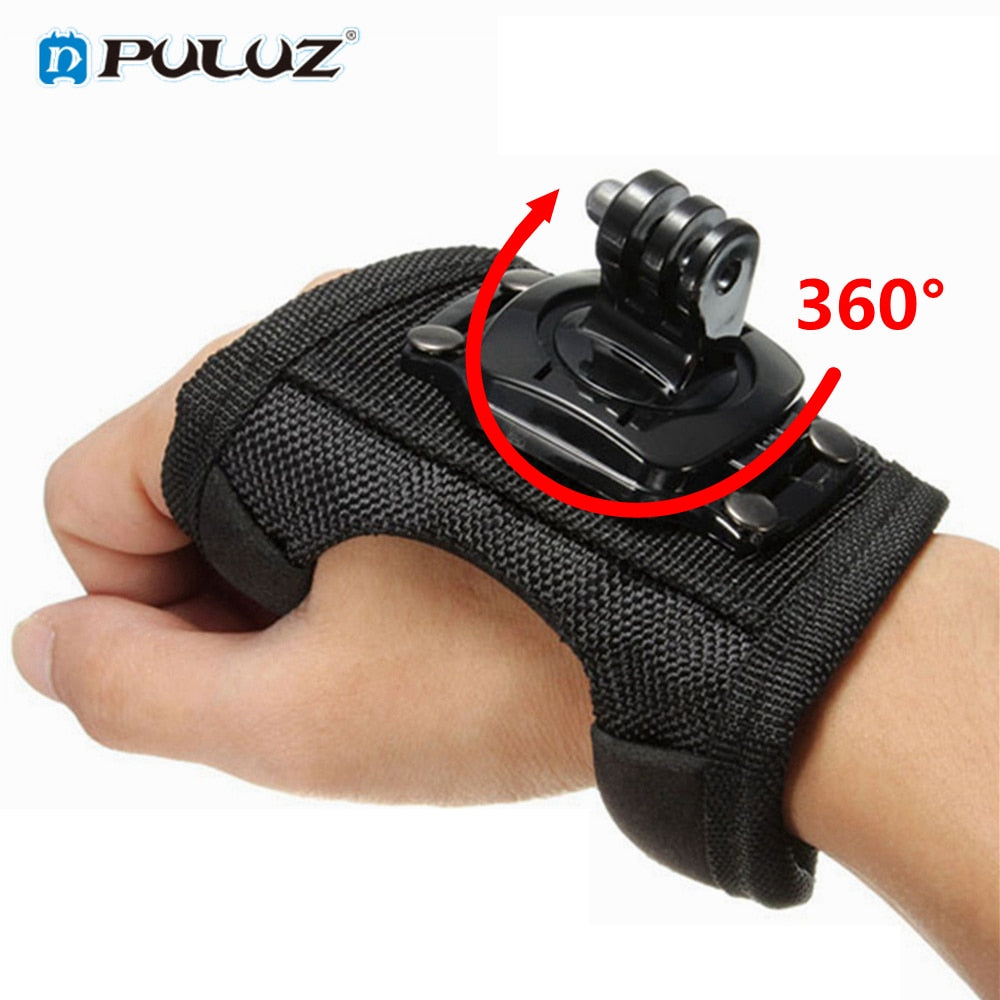 360 Degrees Wrist Band Arm Strap Belt Tripod Mount for GoPro Hero 4 3+ 3 2 Camera Fist Adapter Band Case for Go Pro Accessories