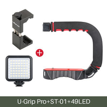Load image into Gallery viewer, Ulanzi U-Grip Pro Triple Shoe Mount Video Stabilizer Handle Video Grip Camera Phone Video Rig Kit for Nikon Canon iPhone X 8 7