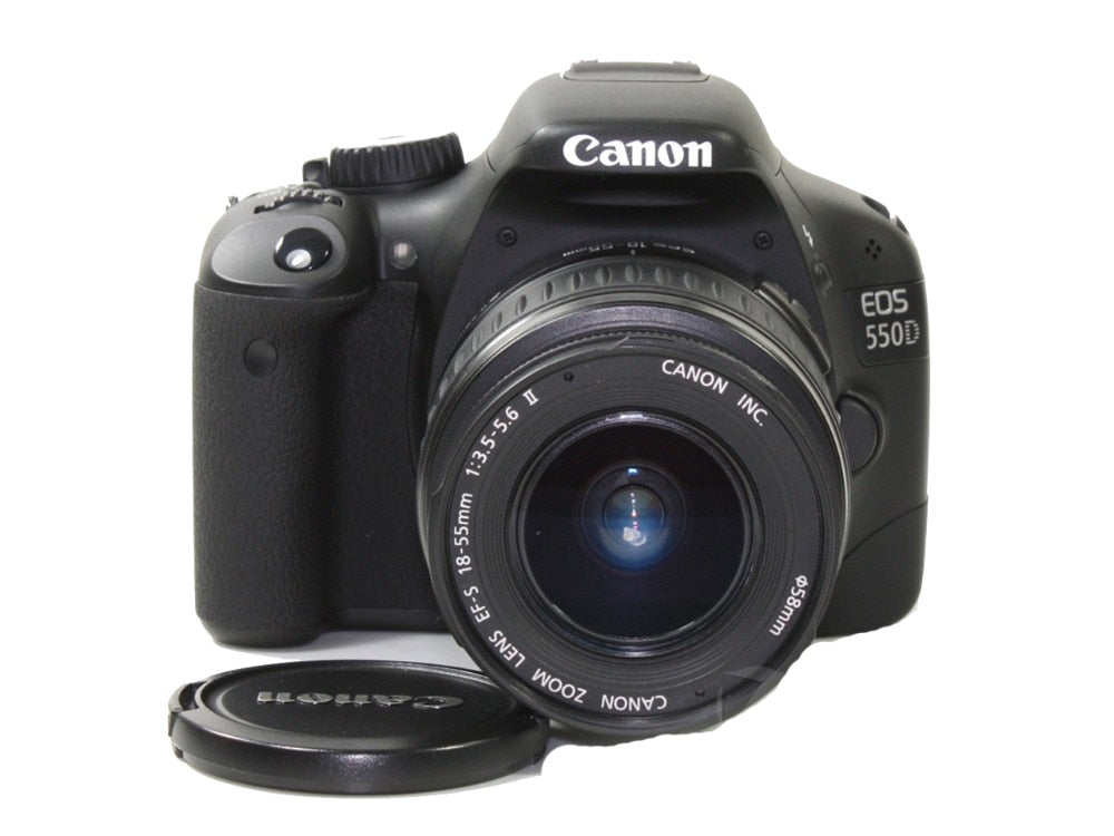 USED,Canon  550D 18MP Digital SLR Camera (Black) with EF-S 18-55 IS Kit Lens, Memory Card, Camera Bag